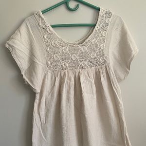 Vintage boho cotton gauze blouse